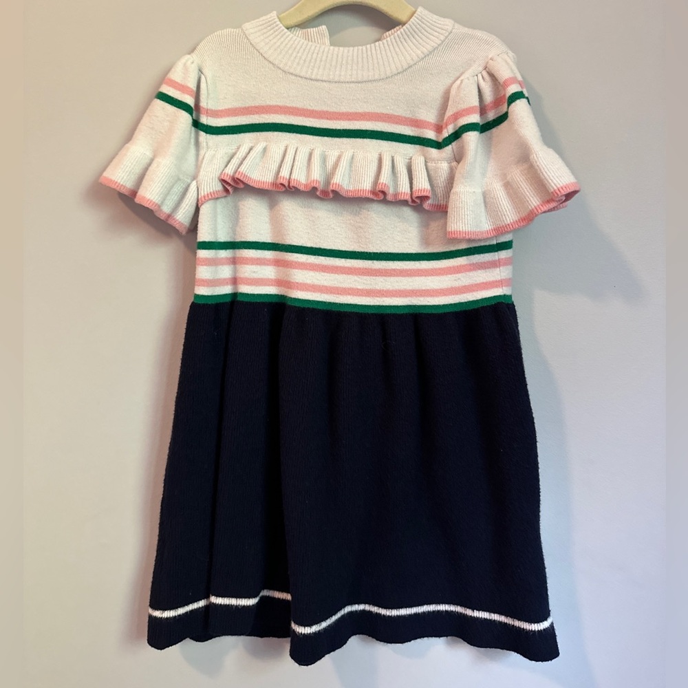 Janie and Jack Pink and Navy Striped Dress